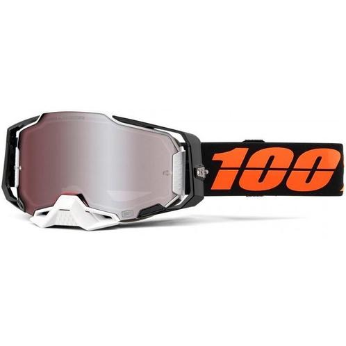 Crossbril 100% Armega Oranje met spiegellens Hiper Zilver, Motoren, Kleding | Motorkleding, Nieuw met kaartje, Motorcrosskleding