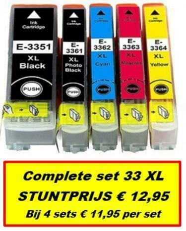 EPSON 33 XL Cartridgeset (T3351-T3364), (Huismerk) € 12,95, Computers en Software, Printerbenodigdheden, Cartridge, Nieuw, Ophalen of Verzenden