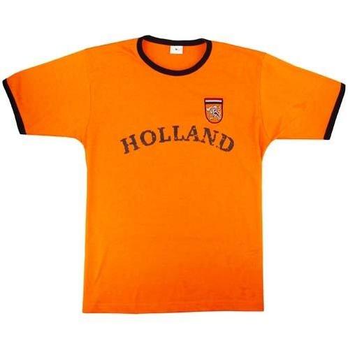 Oranje Holland Retro Voetbal t-shirt, Kleding | Heren, T-shirts, Verzenden