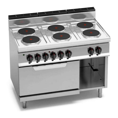 GGM Gastro | Elektrische kookplaat - 15,6 kW - 6x platen |, Witgoed en Apparatuur, Fornuizen, Inbouw, Nieuw, Verzenden