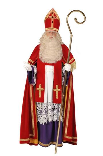 Compleet Sinterklaas TV Kostuum met accessoires en staf