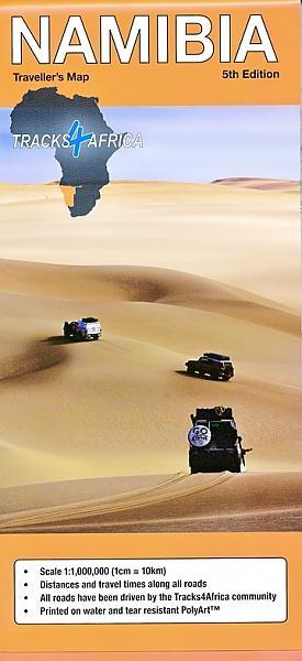 Wegenkaart - Landkaart Namibia Namibië | Tracks4Africa, Boeken, Atlassen en Landkaarten, Nieuw, Verzenden