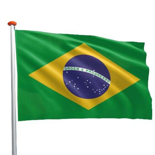 Braziliaanse vlag - 150x90cm NIEUW, Diversen, Vlaggen en Wimpels, Nieuw, Ophalen of Verzenden