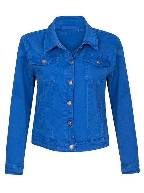 Jeans Jacket Kobalt Blauw, dames jack blauw, Kleding | Dames, Jassen | Winter, Verzenden