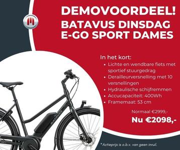 Demo Batavus Dinsdag E-go Sport van €2999,- nu voor €2098,-