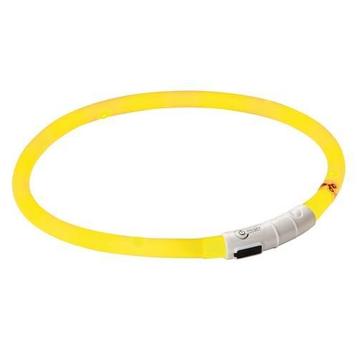 LED EASYDOG halsband - geel - inkortbaar 20 tot 70 CM - opla