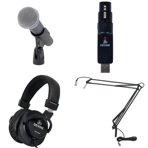 Shure Beta 58a met usb converter, koptelefoon en broadcast a, Muziek en Instrumenten, Microfoons, Verzenden