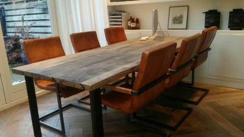 unieke industriële eikenhouten tafels op maat eettafel tafel, Huis en Inrichting, Tafels | Eettafels, 50 tot 100 cm, 150 tot 200 cm