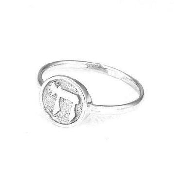 Ring zilver met een Chai (=Leven) van Ben Sadya.