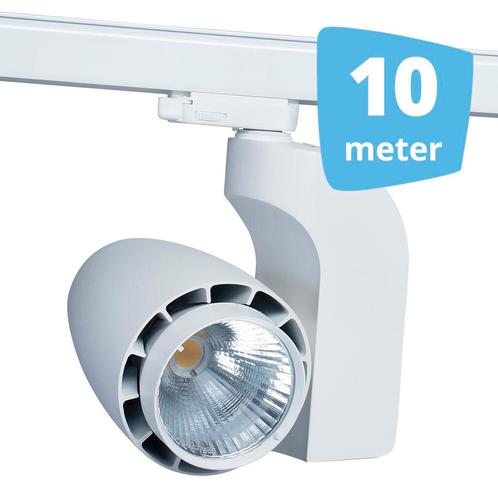 *TIP*  LED railverlichting vento wit 10 spots + 10m rails, Huis en Inrichting, Lampen | Spots, Ophalen of Verzenden