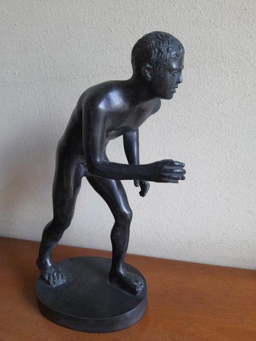 sculptuur, Atleta - 22 cm - Gepatineerd brons, Antiek en Kunst, Antiek | Keramiek en Aardewerk