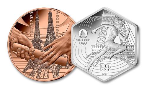 First Issues Olympische Spelen Parijs 2023 muntset, Postzegels en Munten, Munten en Bankbiljetten | Verzamelingen, Verzenden