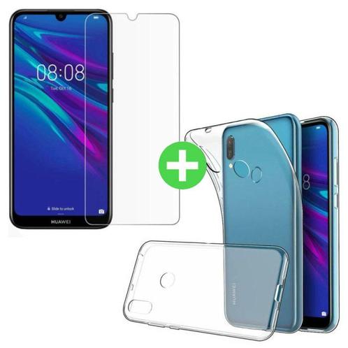 Huawei Y6 2019 Transparant TPU Hoesje + Screen Protector, Telecommunicatie, Mobiele telefoons | Hoesjes en Frontjes | Overige merken