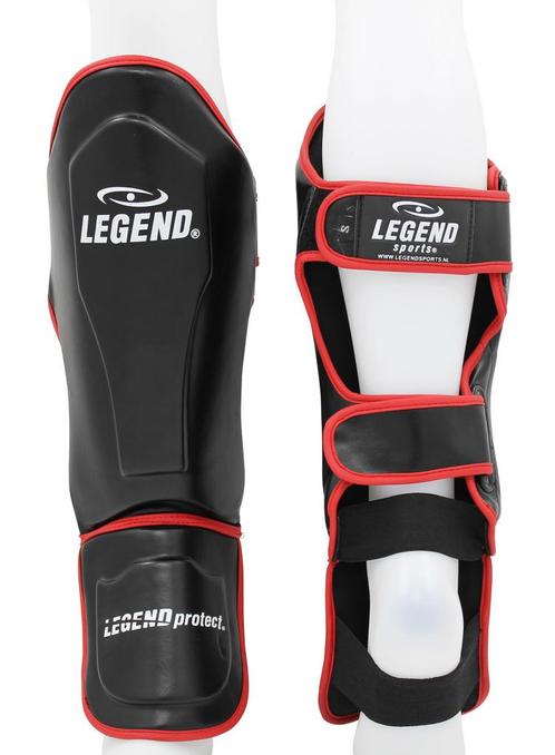 Legend Scheenbeschermers Best zwart/rood - Maat M - OP=OP, Sport en Fitness, Vechtsporten en Zelfverdediging