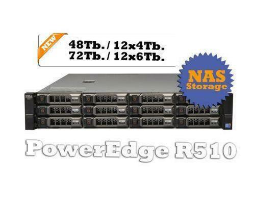 DELL P-Edge R510 36TB Storage - NAS Server, Computers en Software, Servers, Zo goed als nieuw, 2 tot 3 Ghz, Hot swappable onderdelen