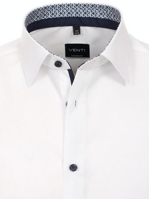 Wit Overhemd Heren Strijkvrij Modern Fit Venti 123942200-000, Kleding | Heren, Overhemden, Wit, Nieuw, Verzenden
