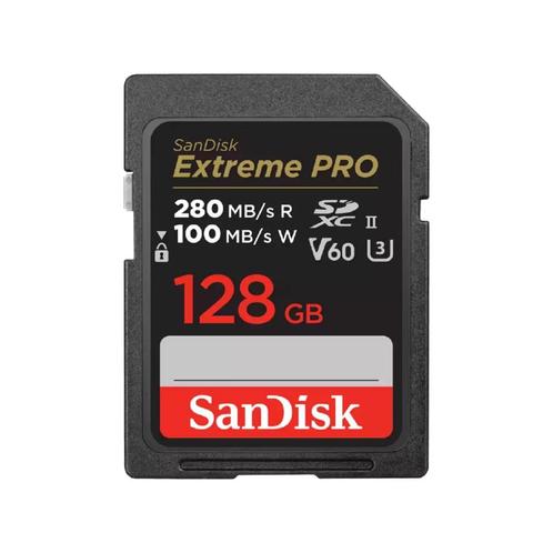 SanDisk Pro 128GB V60 UHS-II SD Cards 280/100MB/s, Audio, Tv en Foto, Fotografie | Geheugenkaarten, Overige typen, Nieuw, Ophalen of Verzenden