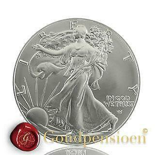 1 Oz American Eagle zilveren munt 999 zilver beleggingsmunt, Postzegels en Munten, Munten | Amerika, Noord-Amerika, Losse munt