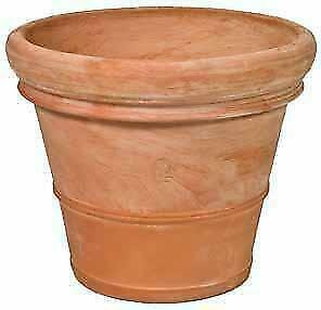 Toscaanse handgemaakte pot: Vaso Doppio Bordo Liscio, Tuin en Terras, Bloempotten, 40 tot 70 cm, 40 cm of meer, Binnen, Balkon