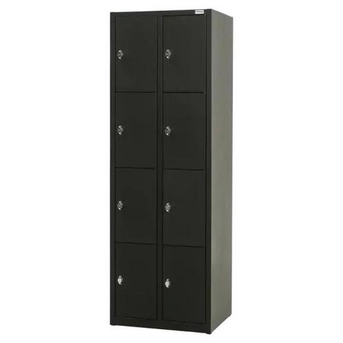 Nieuwe metalen locker | 8 deurs - 2 delig | kluisjes | zwart, Huis en Inrichting, Kasten | Lockerkasten, Nieuw, Ophalen of Verzenden