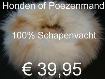 Hondenmand Poezenmand van 100% schapenvacht € 39,95 NIEUW