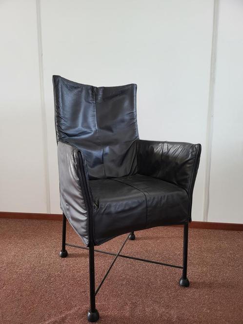 Montis Charly Fauteuil - Comfortabele Lederen stoel, Huis en Inrichting, Stoelen, Vijf, Zes of meer stoelen, Zwart, Gebruikt, Leer