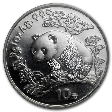 Chinese Panda 1 oz 1997 (50.000 oplage), Postzegels en Munten, Munten | Azië, Oost-Azië, Losse munt, Zilver, Verzenden