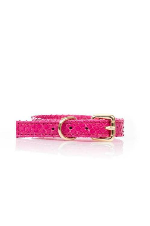 Luxe python hondenriem Hard Pink NIEUW, Dieren en Toebehoren, Hondenriemen, Hondenriem, Nieuw, Ophalen of Verzenden