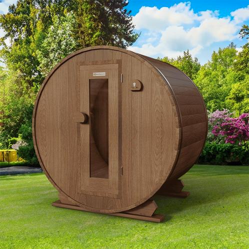 Modi Ayous Thermowood barrelsauna Ø209 x 140 cm, Sport en Fitness, Sauna, Fins of Traditioneel, Complete sauna, Nieuw, Ophalen of Verzenden