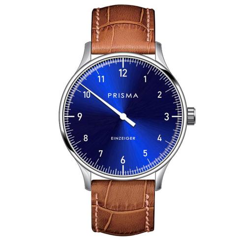 Prisma Design Einzeiger Eenwijzerhorloge Blauw 40mm, Sieraden, Tassen en Uiterlijk, Horloges | Dames, Verzenden