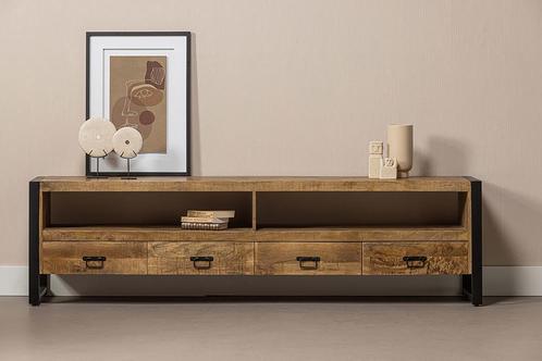 tv-meubel Massief Mangohout. 120cm t/m260cm vanaf €149!, Huis en Inrichting, Kasten | Televisiemeubels, Nieuw, Overige houtsoorten