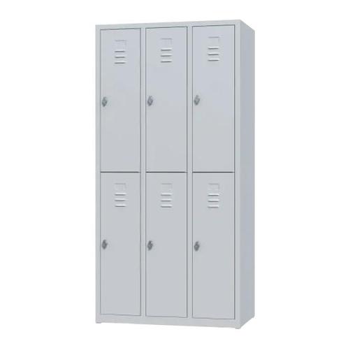 Nieuwe metalen locker | 6 deurs - 3 delig | kluisjes | grijs, Huis en Inrichting, Kasten | Lockerkasten, Nieuw, Ophalen of Verzenden