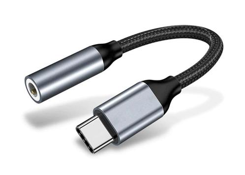 verloop stekker USB-C naar mini jack - met DAC, Muziek en Instrumenten, Kabels en Stekkers, Ophalen of Verzenden