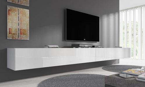 TV-Meubel - Zwevend - Hoogglans wit - 320x30x40 cm, Huis en Inrichting, Kasten | Televisiemeubels, Minder dan 100 cm, 25 tot 50 cm