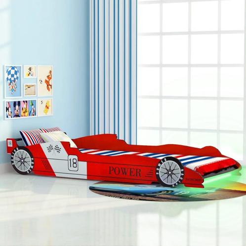 vidaXL Kinderbed raceauto met LED-verlichting rood 90x200 cm, Kinderen en Baby's, Kinderkamer | Bedden, Nieuw, Verzenden