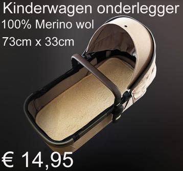 Kinderwagen onderlegger 100% Merino wol 73cm x 33cm € 14,95