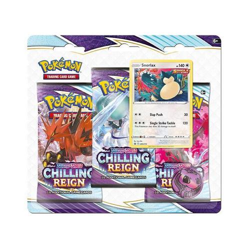 Chilling Reign 3 Pack Blister – Snorlax, Hobby en Vrije tijd, Verzamelkaartspellen | Pokémon, Verzenden