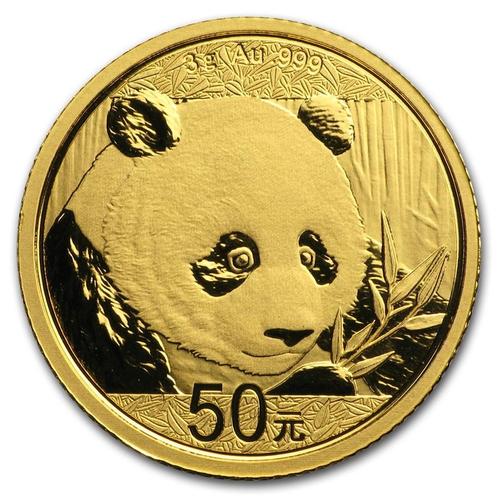 Gouden China Panda 3 gram 2018, Postzegels en Munten, Munten | Azië, Oost-Azië, Losse munt, Goud, Verzenden