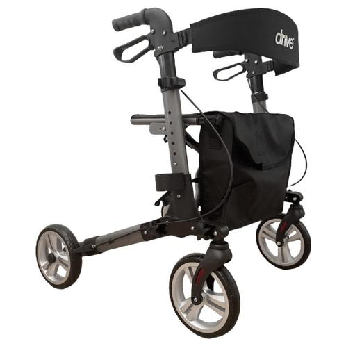 Rollator Moka | Drie-dubbel opvouwbaar | Semi-soft banden, Diversen, Rollators, Nieuw, Lichtgewicht, Opvouwbaar, Ophalen of Verzenden