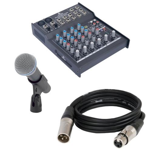 Shure Beta 58a met mixer en kabel, Muziek en Instrumenten, Microfoons, Verzenden