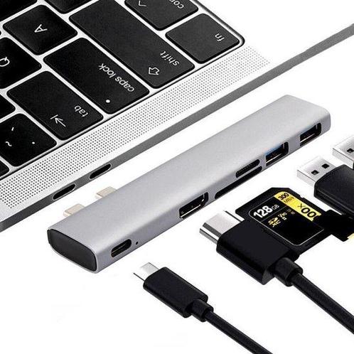 USB-C 7 in 1 Hub Adapter Type-C | Thunderbolt 3 | 4K HDMI |, Computers en Software, Overige Computers en Software, Ophalen of Verzenden