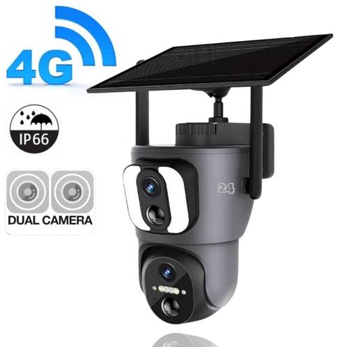 Activ24™ 4G Dual Lens Solar Camera - Geen wifi nodig, Audio, Tv en Foto, Videobewaking, Buitencamera, Nieuw, Verzenden