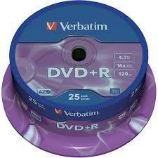 Verbatim DVD+R 4.7 GB Matt Silver 25 stuks, Computers en Software, Beschrijfbare discs, Nieuw, Verzenden