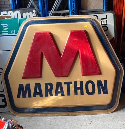 Marathon Gasoline Originele Lichtbakplaat Face 230 x 190 cm, Verzamelen, Merken en Reclamevoorwerpen, Ophalen