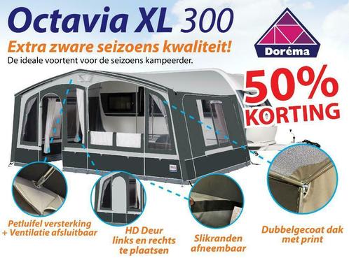 Dorema voortent Octavia XL 300 NIEUW !! nu met 50% korting !, Caravans en Kamperen, Voortenten en Luifels, Nieuw, Ophalen of Verzenden