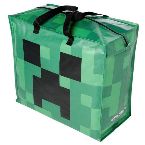 Grote Boodschappentas met rits Minecraft Creeper - 48x55x28c, Sieraden, Tassen en Uiterlijk, Tassen | Damestassen, Nieuw, Ophalen of Verzenden