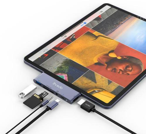 Thredo 6 in 1 USB C Hub voor iPad Pro 2020 iPad Air 4, Computers en Software, Overige Computers en Software, Nieuw, Verzenden