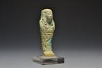 Oude Egypte, late periode Faience Shabti, met hiërogliefen