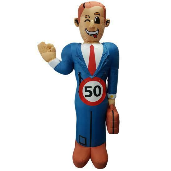 Te huur Abraham 50 jaar feestpop opblaaspop feest kantoorman, Hobby en Vrije tijd, Feestartikelen | Verhuur, Abraham of Sarah