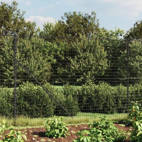 vidaXL Draadgaashek met grondankers 1,4x25 m, Tuin en Terras, Schuttingen, Nieuw, IJzer, Verzenden